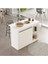 Island 120CM Ada Mutfak Yemek Masası 2 Kapaklı Beyaz Isl2-W 3