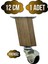 Kale Ahşap Eğimli Top Tekerli Ayak Mobilya Sehpa Tekerli Ayağı(K. CEVİZ)(12CM - 15CM)(CEVİZ Ağacı) 1