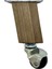 Kale Ahşap Eğimli Top Tekerli Ayak Mobilya Sehpa Tekerli Ayağı(K. CEVİZ)(12CM - 15CM)(CEVİZ Ağacı) 2