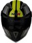 Çene Açılır Sarı Grafik Kask Siyah Vizörlü Ece Belgeli 1