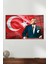 Bayrak Atatürk ve Sözü Yatay Cam Tablo, Modern Ev Ofis Dekoru, Hediyelik Duvar Dekorasyonu, Kırılmaz 1