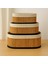 Bambu Hasır Oval 3'lü Organizer Sepet Seti - Çok Amaçlı Düzenleyici 5
