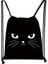 Sevimli Siyah Kedi Çizim Çantası Kadın Alışveriş Çantaları Tuval Seyahat Çantası Moda Depo Çantaları Genç Kızlar Backpackcolor: SKDBLACKCATS13 (Yurt Dışından) 1