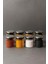 300 ml (70 mm x 100 Mm) 8 Lı Borosilikat Cam Baharatlık Seti-Sızdırmaz Sılıkonlu Metal 3
