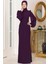 Firuze Tesettür Abiye Mor 3