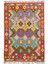 Yün Iplikten El Dokuma Kırmızı Renk Afgan Kilim 100X150 cm (1.5 M²) 1