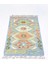 Yün Iplikten El Dokuma Turkuaz Renk Afgan Kilim 88X101 cm (0.89 M²) 2
