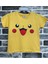Sarı Pika Pika Pikachu Yüzü Baskılı Çocuk Tişört 2