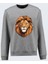 Aslan Baskılı Pamuklu Erkek Sweatshirt 1