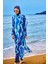 Lacivert Renk Geçişli Şifon Pareo Kimono – P2513-2 2