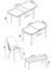 Milas Beyaz Mermer 80X132 Açılabilir Mdf Masa Yemek Odası Takımı, Mutfak Takımı 4 Sandalye, 1 Bench 5
