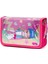 Pembe Kız Desenli Pvc Üç Bölmeli Kız Çocuk Organizer Kalemlik Kalem Kutusu -CP7002 3