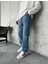 WE11 Erkek Baggy Jeans Açık Mavi 2