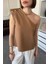 Tek Omuz Çıtçıtlı Bluz- Camel 1