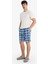 Regular Fit Kareli Cepli Şort Pijama Altı E7190AX25HS 1