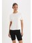 Standart Fit Bisiklet Yaka Sporcu Basic Düz Kısa Kollu Tişört D2296AX25SP 5