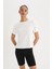 Standart Fit Bisiklet Yaka Sporcu Basic Düz Kısa Kollu Tişört D2296AX25SP 6