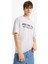 Boxy Fit Bisiklet Yaka Sırt Baskılı Kısa Kollu Tişört F4541AX25HS 4
