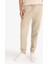 %100 Pamuk Jogger Slim Fit Dar Kesim Beli Bağcıklı Gabardin Pantolon D8607AX25SP 7