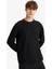 Boxy Fit Rahat Kesim Bisiklet Yaka Yumuşak Kumaş Basic Düz Sweatshirt F4642AX25AU 3