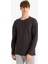 Boxy Fit Rahat Kesim Bisiklet Yaka Yumuşak Kumaş Basic Düz Sweatshirt F4642AX25AU 3