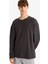 Boxy Fit Rahat Kesim Bisiklet Yaka Yumuşak Kumaş Basic Düz Sweatshirt F4642AX25AU 4