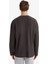Boxy Fit Rahat Kesim Bisiklet Yaka Yumuşak Kumaş Basic Düz Sweatshirt F4642AX25AU 6