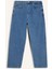 %100 Pamuk Tapered Wide Leg Fit Geniş Paça Jean Yıkamalı Pantolon F8397AX25AU 8