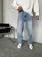 WE11 Erkek Baggy Jeans Pantolon Asit Mavi Bol Paça 1