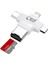 HC05 4 In 1 iOs Android Type-C Lightning USB-A MicroSD TF Kart Okuyucu 1