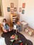Montessori Çocuk Çalışma Aktivite Masası ve 1 Sandalye Set Bunny 3