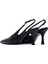 Kadın Siyah Arkası Açık Ince Topuklu Deri Ayakkabı 25AFD162118 6