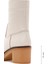 Kadın Krem Fermuarlı Kısa Topuklu Deri Bot 25WFD1513FT 2