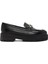 Gritti Kadın Siyah Toka Detaylı Deri Maskülen Loafer 25AFD110018 1