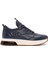 Erkek Lacivert Bağcıklı Kalın Tabanlı Deri Sneaker 25WFD642318 1