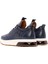 Erkek Lacivert Bağcıklı Kalın Tabanlı Deri Sneaker 25WFD642318 5