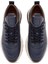 Erkek Lacivert Bağcıklı Kalın Tabanlı Deri Sneaker 25WFD642318 7