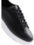 Erkek Siyah Bağcıklı Deri Sneaker 25WFD640718 8
