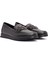 Kadın Siyah Toka Detaylı Deri Comfort Loafer 25AFD150418 3