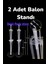 2 Adet Ayaklı Balon Standı 7 Çubuklu 2 Li Set ( Balon Hariçtir. ) 1