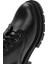 Kadın Siyah Fermuarlı Kalın Tabanlı Deri Postal Bot 25WFD180818 10