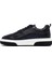 Erkek Lacivert Bağcıklı Kalın Tabanlı Deri Sneaker 25WFD6408FT 2