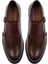 Erkek Kahverengi Çift Tokalı Deri Klasik Ayakkabı 25WFD603418 7