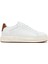 Erkek Beyaz Bağcıklı Kalın Tabanlı Deri Sneaker 25WFD611618 1