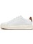 Erkek Beyaz Bağcıklı Kalın Tabanlı Deri Sneaker 25WFD611618 2