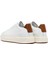 Erkek Beyaz Bağcıklı Kalın Tabanlı Deri Sneaker 25WFD611618 5