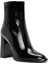 Kadın Siyah Fermuarlı Yüksek Kalın Topuklu Rugan Deri Bot 25WFD131116 8