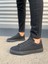 JY122 Mode Bağcıklı Süet Erkek Günlük Sneaker Ayakkabı Sst - Siyah 2