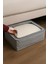 2 Adet Pencereli Imperteks Kumaş Suya Dayanıklı Destekli Telli Büyük Boy Plus Baza Altı Çok Amaçlı Organizer Hurç 66 x 46 x 20 cm 7