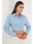 Fitted Fit Pamuklu Korse Detaylı Uzun Kollu Crop Gömlek Bayan Gömlek 611GO00376 5